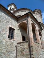 corner of old cathedral, italy, Canelli, Piedmont, Asti