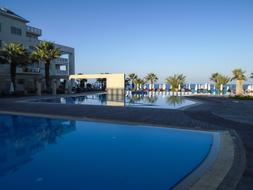 blue clear swimming pool