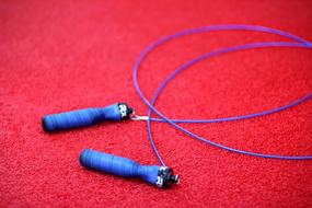 blue rope on a red background