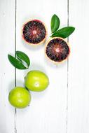 Exotic fruits on a white table