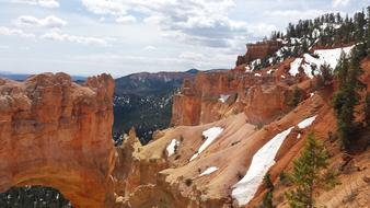 beautiful view of the slope with snow