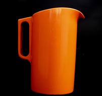 orange vase on a black background
