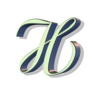 beautiful italic blue