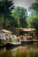 boats near the cafe by the river