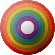 rainbow circle on white background