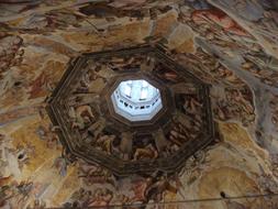 beautiful paintings on the ceiling in the cathedral