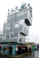 people outside the building