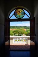 open door to the street