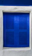 blue beautiful wooden window