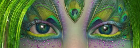 beautiful green eye pattern