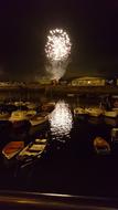 exploding fireworks in the night sky