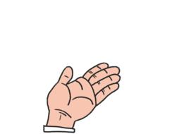 hand show this direction this