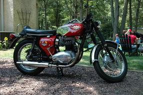 red motorcycle in the park