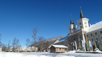 winter landscape on the building