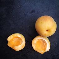 sweet apricots on the table