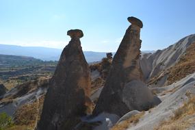 tall rocks against the sky