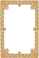 gold frame with swirling ornament