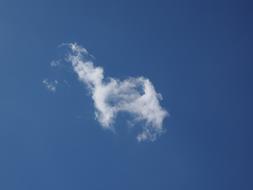 little white cloud in the blue sky