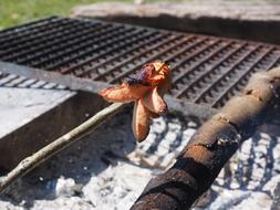 fried tasty sausage