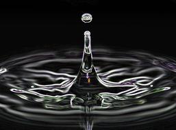 splash water in the liquid