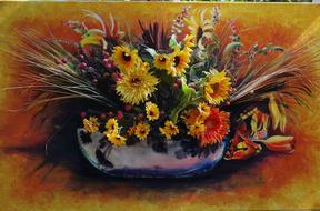 Colorful flower painting