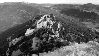 abandoned castle in the mountains