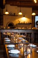 white plates on the table