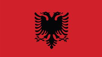 beautiful flag of albania