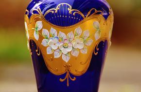 Blue Glass Vase decorative