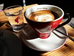sweet coffee at the cafe