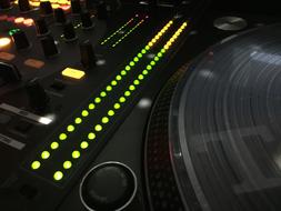 DJ console is bright
