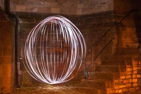 round iron lamp