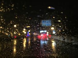 raindrops on the car window
