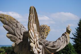 old statue of an angel with wings