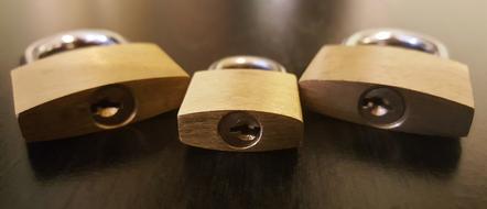 iron locks on the table