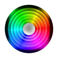 rainbow lens on white background