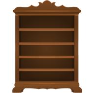 drawing of a wooden cabinet