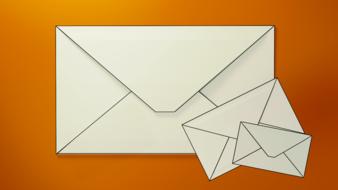 letter icons on an orange background