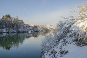 Winter River Water