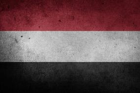 yemen flag grunge asia middle east