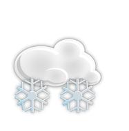 clouds with snow on a white background