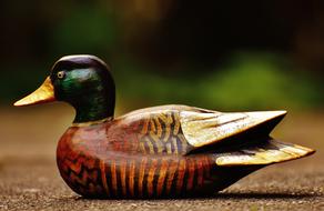 Duck Deco Figure wood
