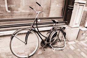 flat tire on a bicycle