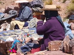 old woman at a rummage sale