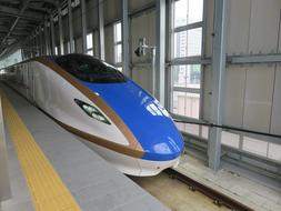 fast train at a stop