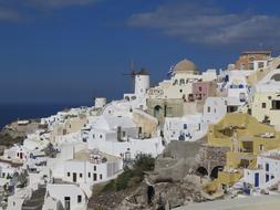 white buildings of the houses on the mountain