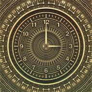 gold acantique watch with a pattern