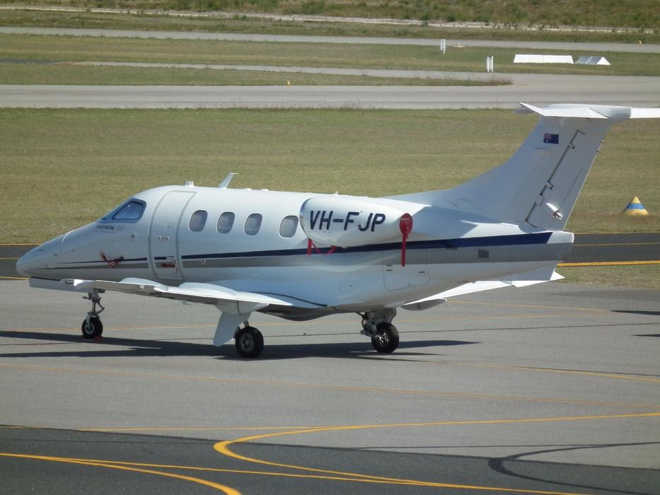 Executive Embraer aircraft Emb-500 on land
