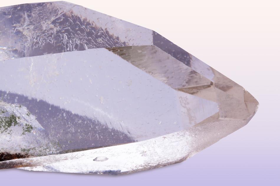 Pure Quartz Rock Crystal, macro