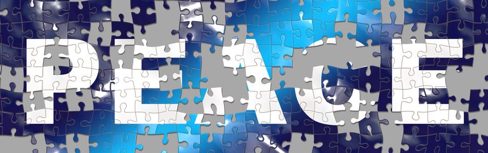 peace, banner, puzzle, lettering